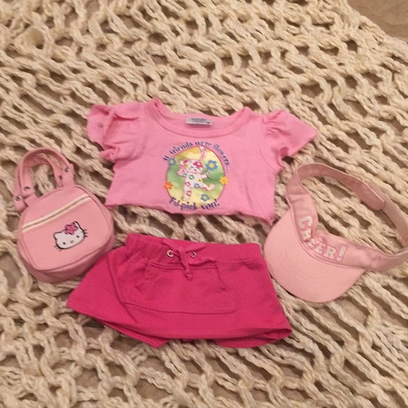 Build-A-Bear Other - Build a Bear pink outfit and accessories